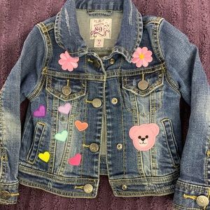 Custom made blue Jean jacket size 4t runs big